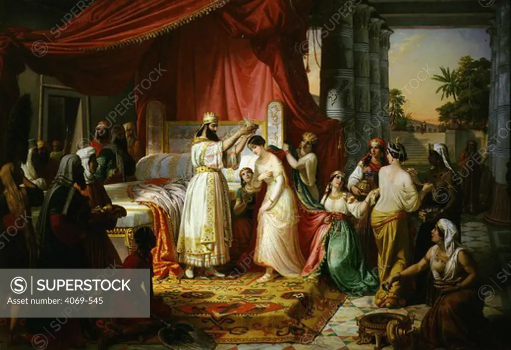 Coronation of Esther, 5th century BC, as Jewish Queen of Persia, by King Ahasuerus (Xerxes)