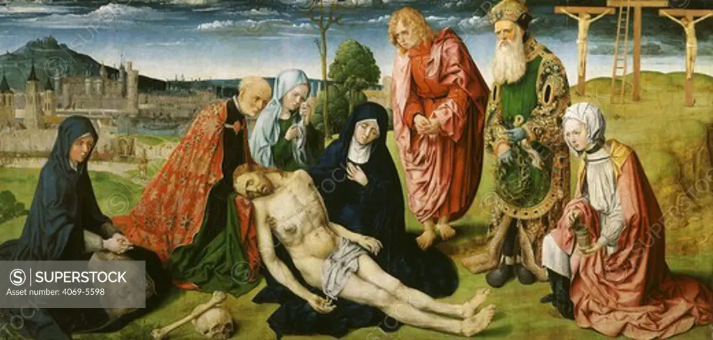 Piet  of Saint Germain des Pris, c. 1500 (with Saint Germain des Pris in background)