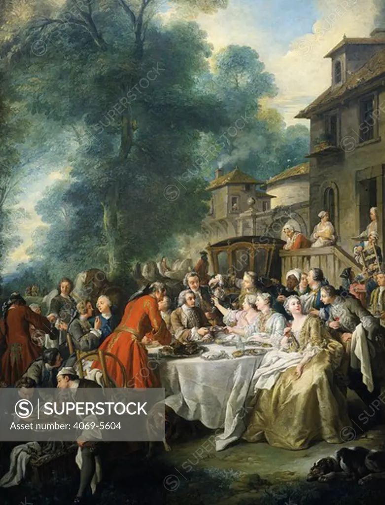 Hunt luncheon (Un dZjeuner de chasse), 1737, painted for dining room of lesser apartments, Fontainebleau
