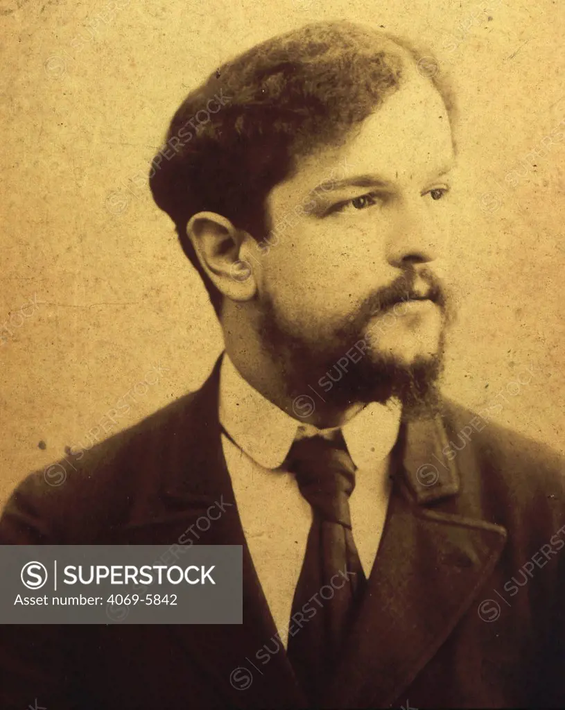 Claude DEBUSSY, 1862-1918 French composer, c. 1893 photograph