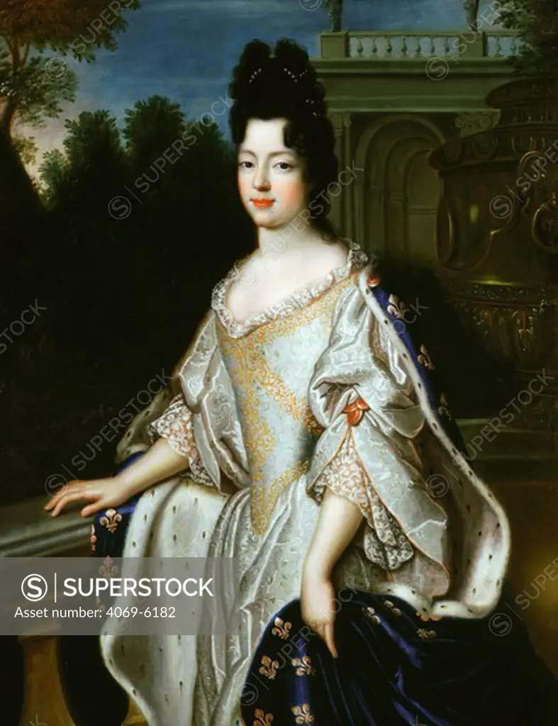 Marie-Adelaide of SAVOY, c.1698, daughter of Vittorio Amedeo, King of Sardinia and Anne of Orleans, 1685-1712, married to Louis, Duke of Burgundy 1697 (inv 684)