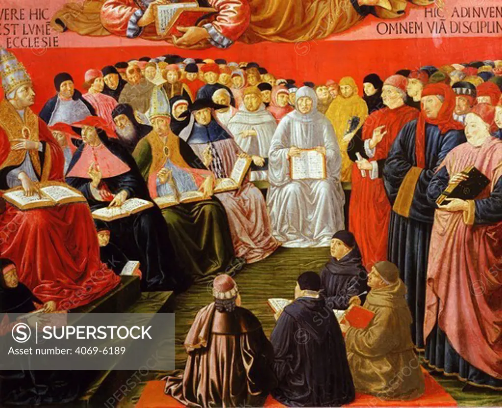 Assembly of the Clergy with Pope Sixtus IV (elected August 1471), from the Triumph of Saint Thomas Aquinas (inv 104), detail