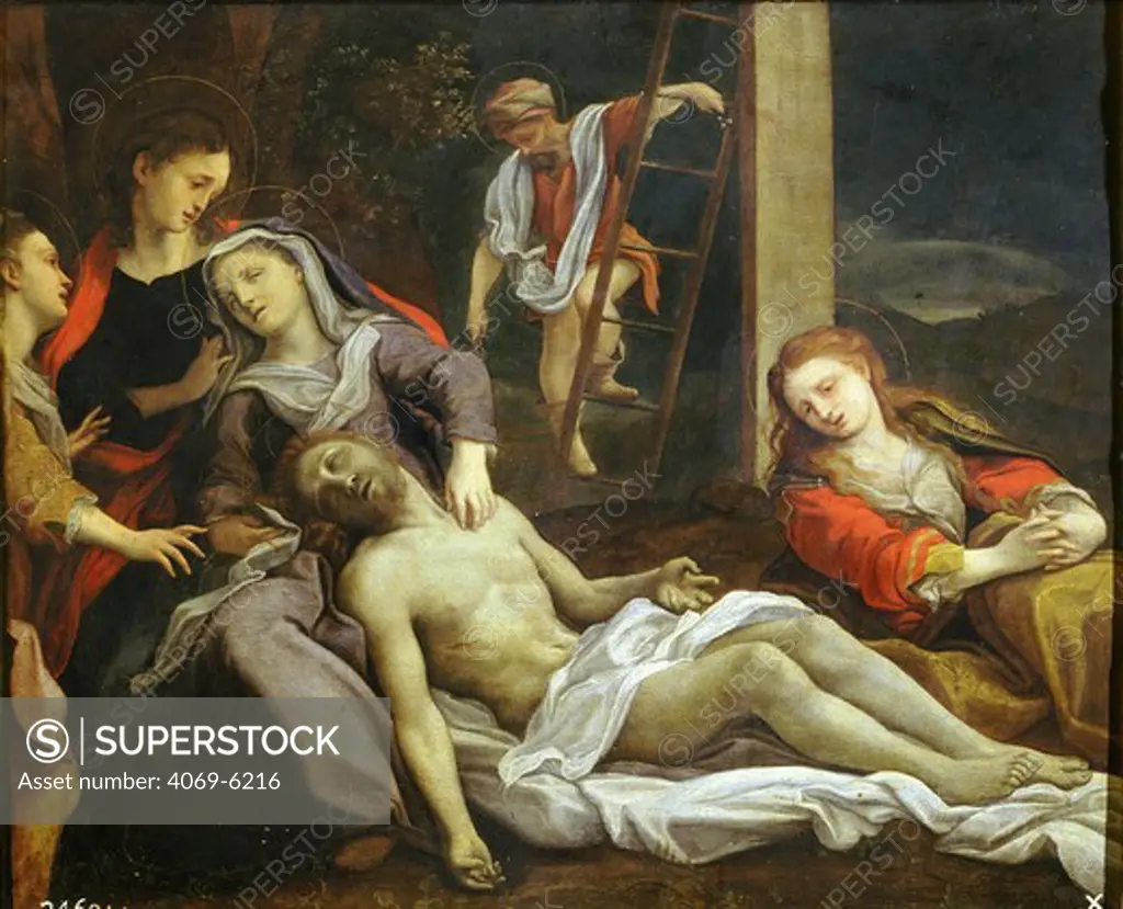 Pieta, oil on canvas, second version, first in Parma