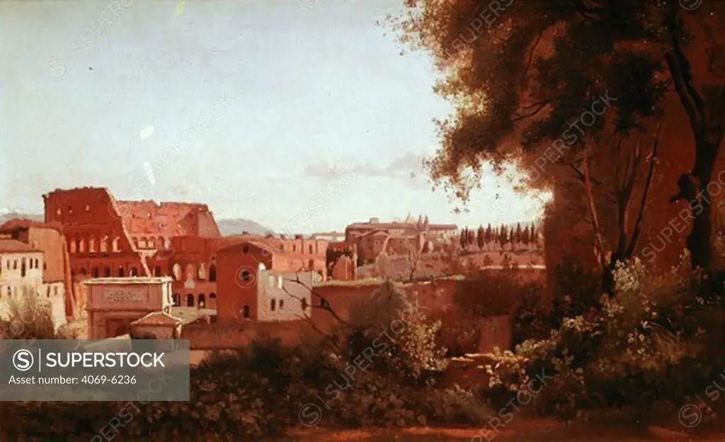 The Colosseum seen from the Farnese Gardens, Rome, 1826