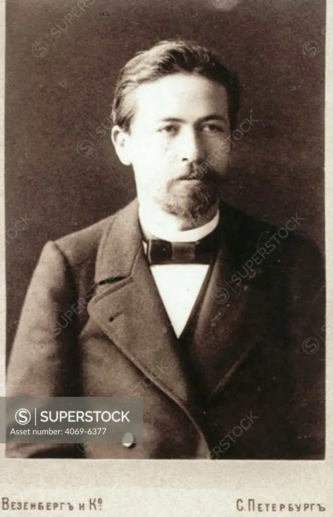 Anton CHEKHOV, 1860-1904, Russian author and playwright as a young man, studio photograph, St Petersburg, c.1894