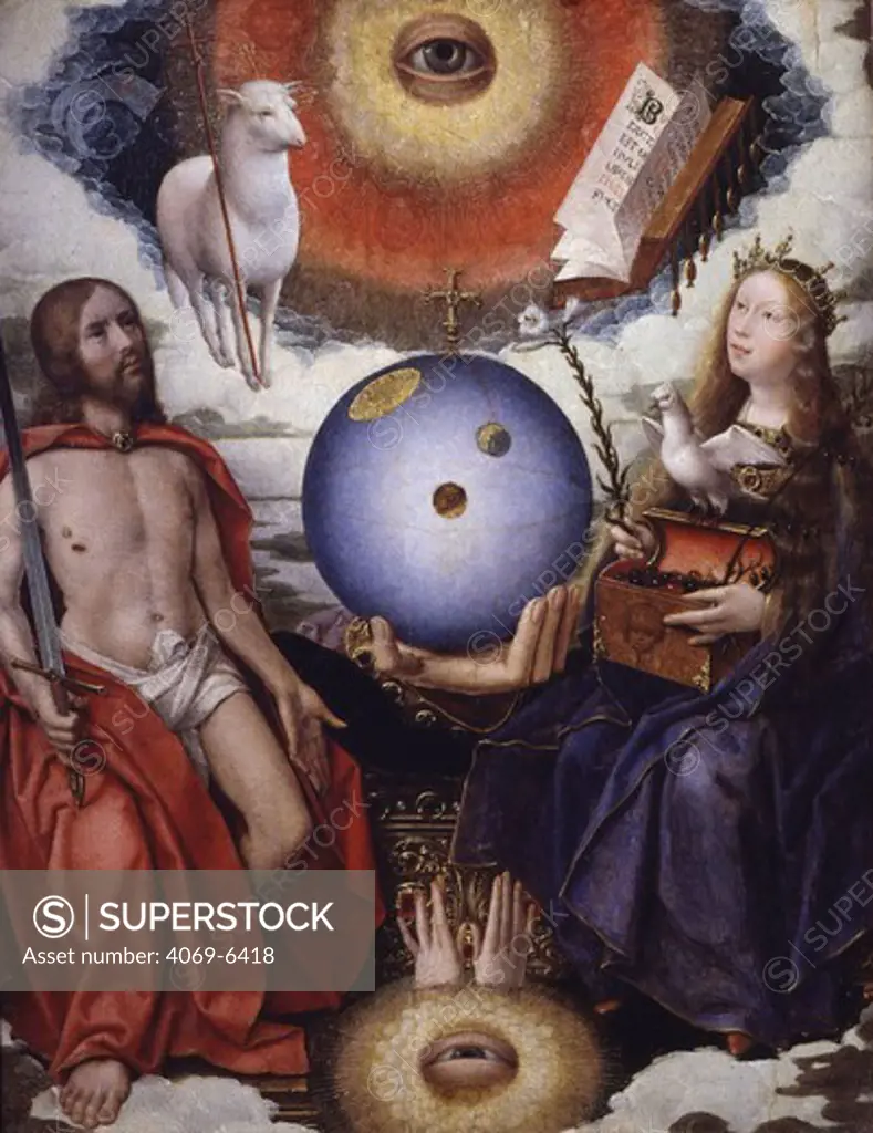 Christian Allegory, the Cosmos under the Eye and in the Hands of God in the presence of Christ the Judge and the Church, c.1510-15
