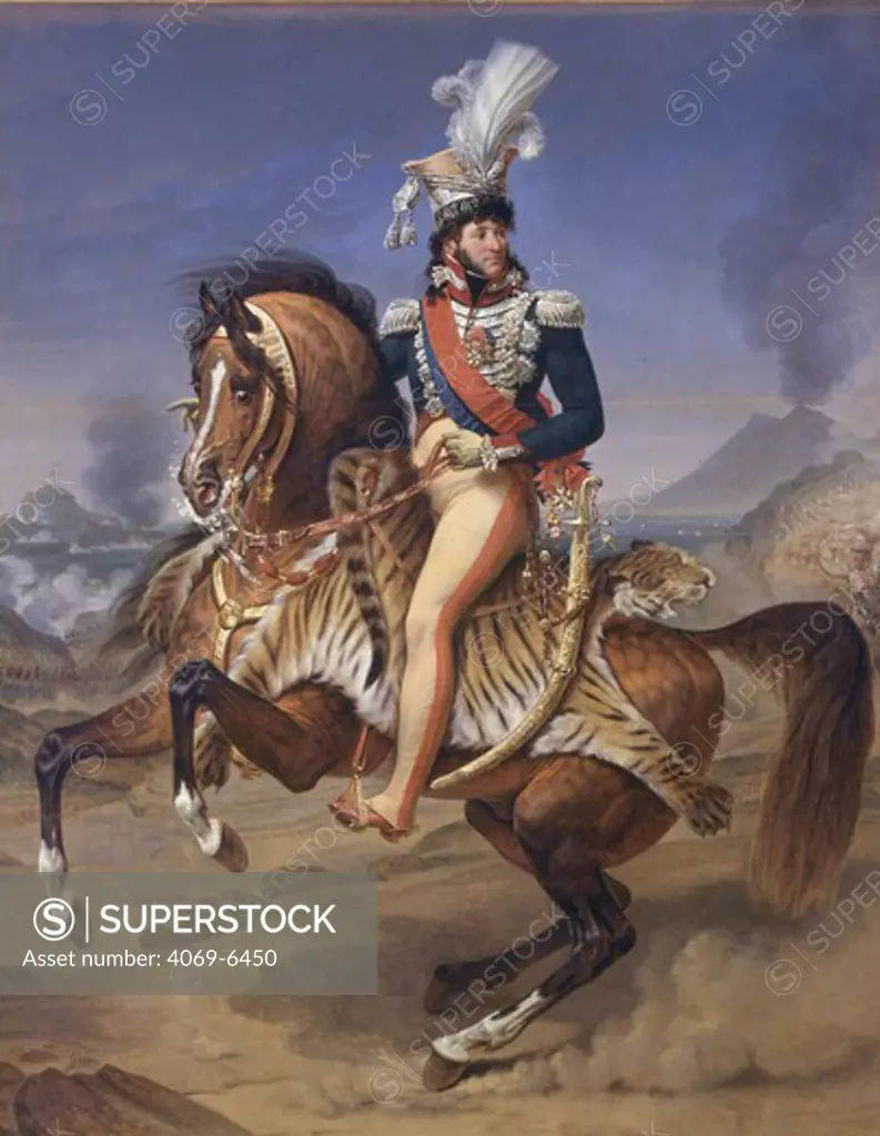 Joaquim MURAT, 1761-1815, king of Naples, equestrian portrait, c.1812