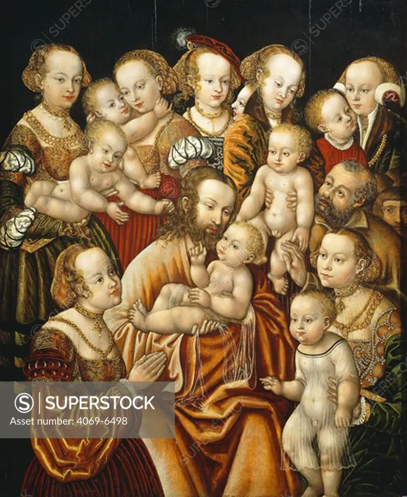 Christ Blessing the Children, 16th century, by Master HB of the Griffon's Head