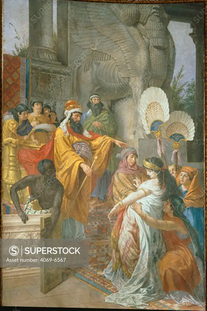 Esther and Ahasuerus, fresco, 1876