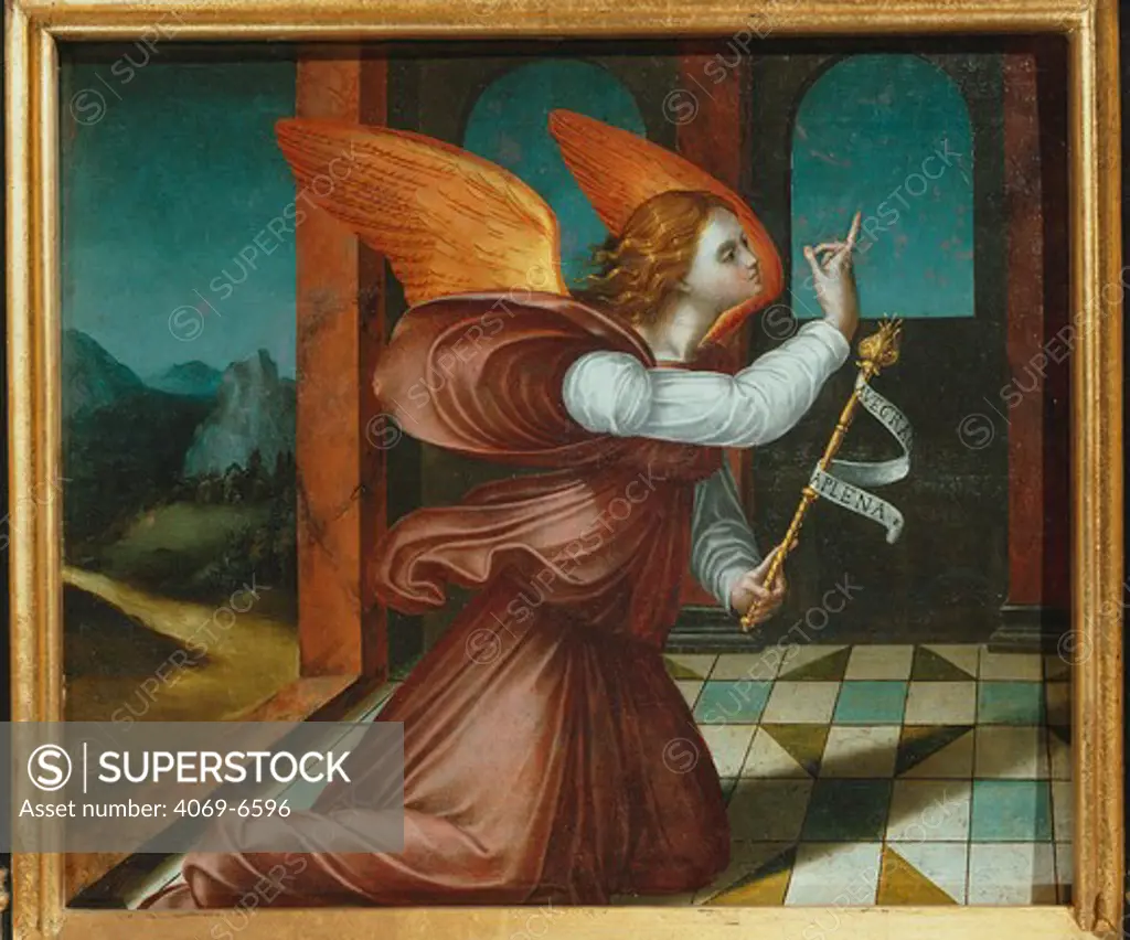 Archangel GABRIEL, The Annunciation, c. 1530, detail