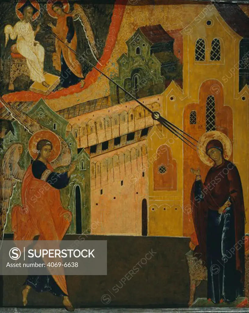 The Annunciation, late 17th century, from Banca Intesa Collection of Russian Icons