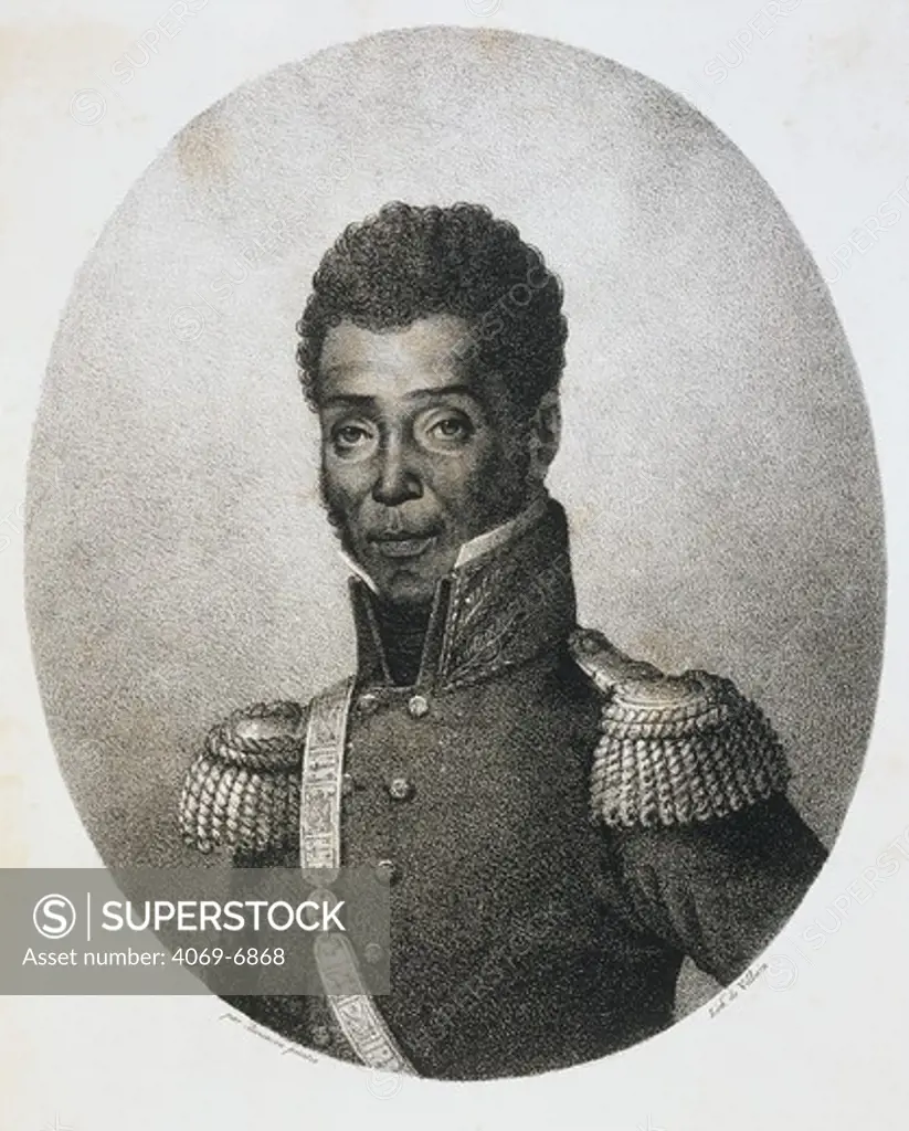 Jean-Pierre BOYER , 1776-1850, president of Haiti, 1820-1843, engraving