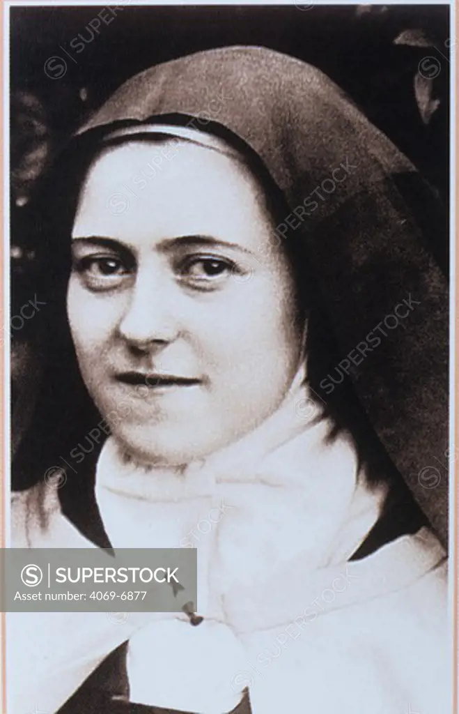 Saint THERESE of the Child Jesus, 1873-97, of Lisieux, Carmelite nun and Doctor of the Church, after photograph by her sister Camille Martin, c. 1895