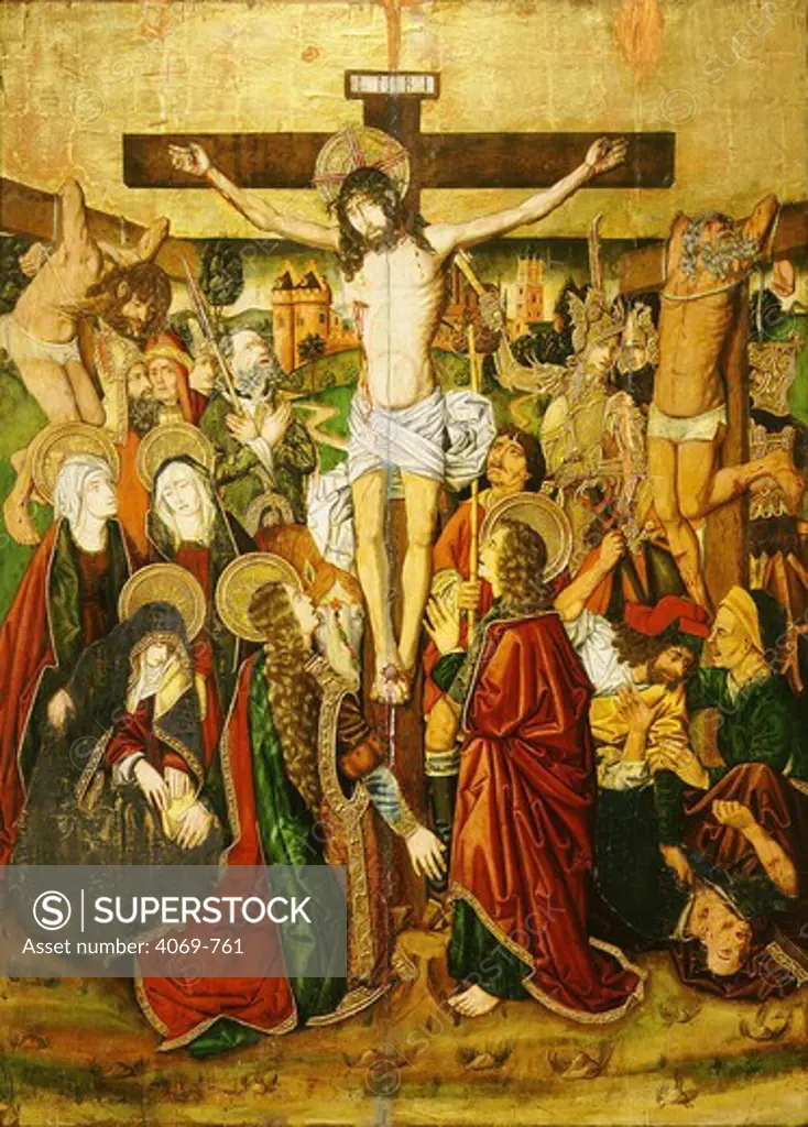 The Crucifixion, retable of Church of Blesa (1485-7)