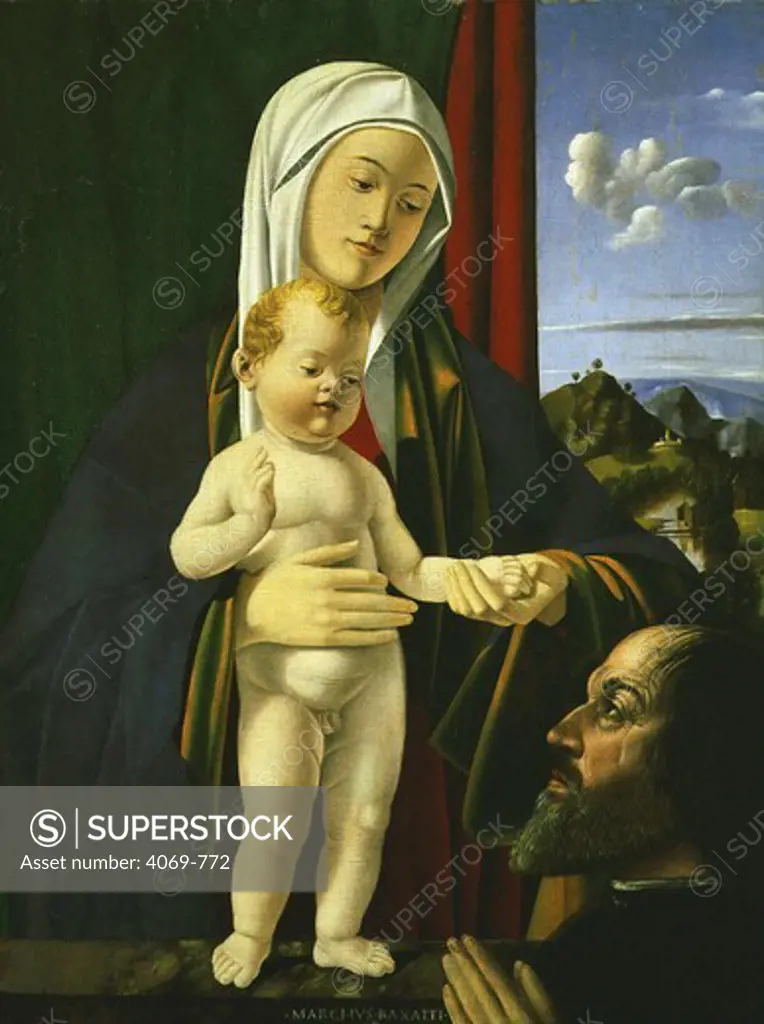 Madonna and child and donor
