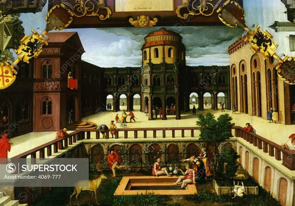 Bath of Bathsheba with Cardinal Albert of Brandenburg to right