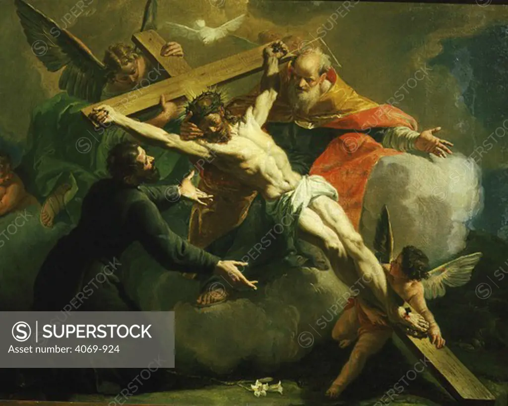Crucifixion with Dio Padre (God the Father) and Saint Ignatius of Loyola