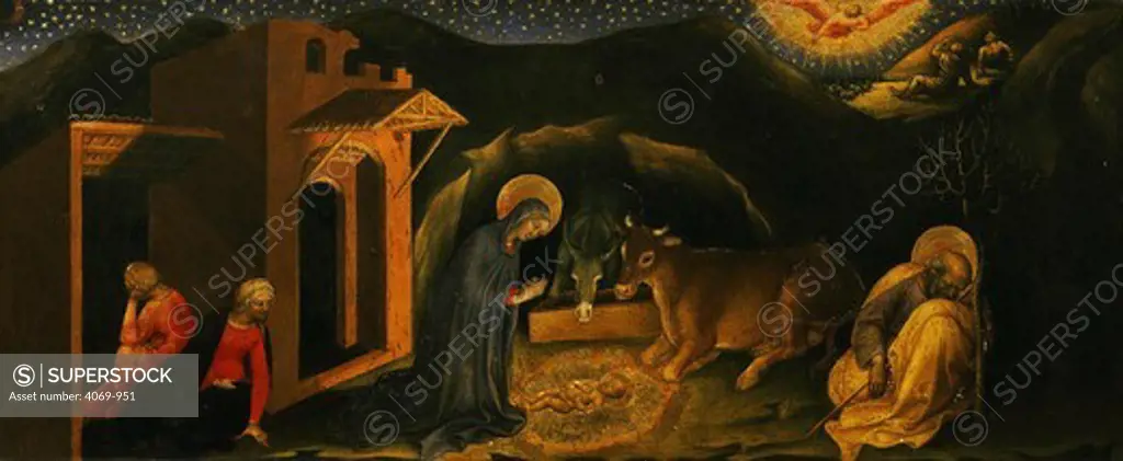 Predella to Adoration of the Magi, with scene of Nativity, 1423