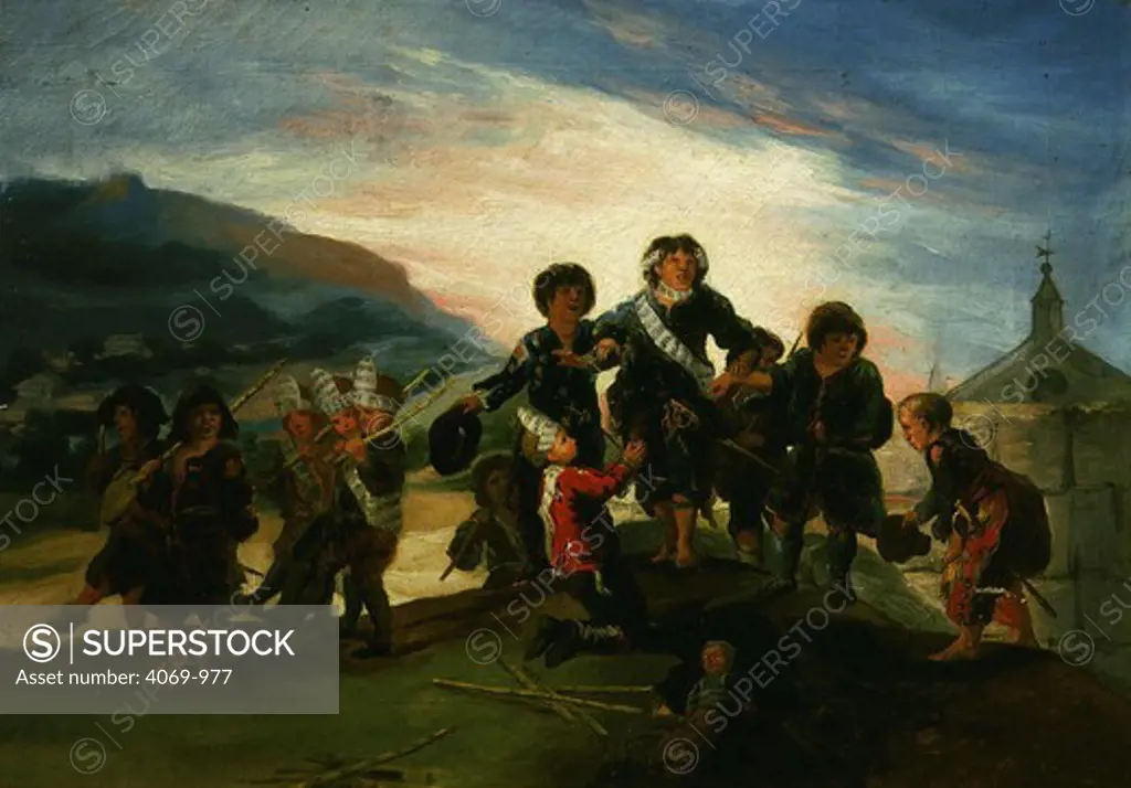 Children playing at soldiers 1782-4