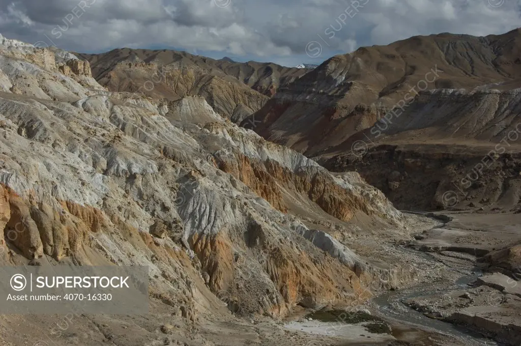 Mountainous landscape, east of Lo-Manthang, Upper Mustang, Nepal