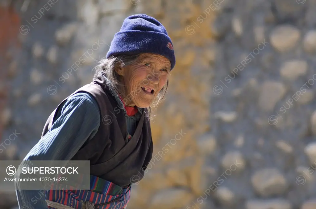 Portrait of old woman, Nepal