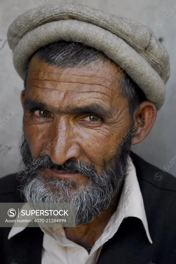 Portrait of a Balti man, Gilgit, Pakistan, July 2007.