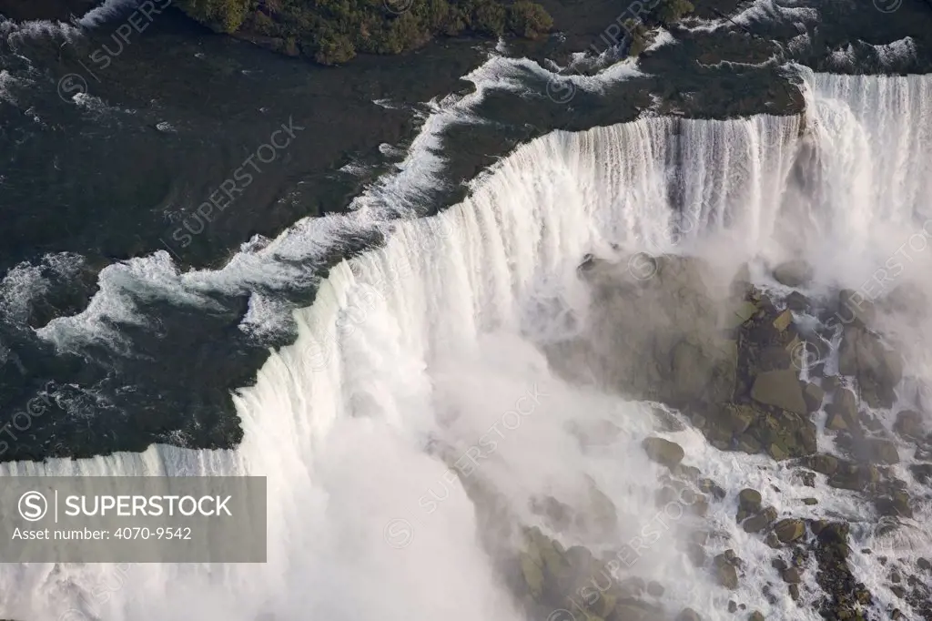 Aerial view of the ""American Falls"", Niagara Falls, New York, USA