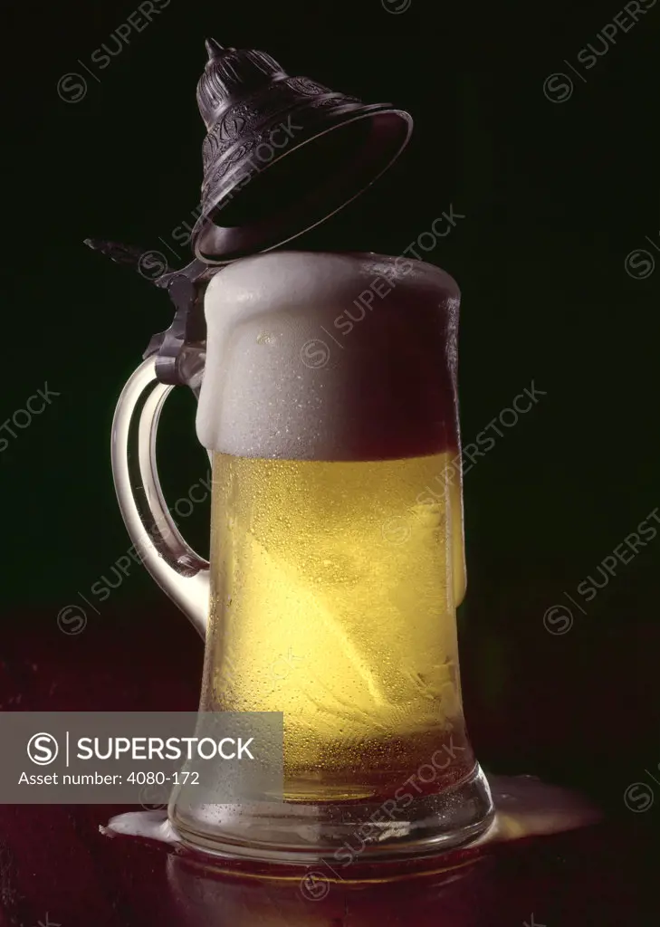 Close-up of a German beer stein