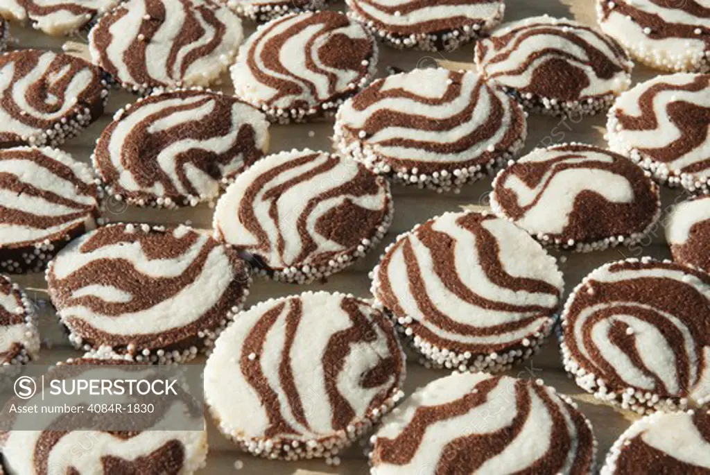 Zebra  Swirl Cookies on Cooling Rack