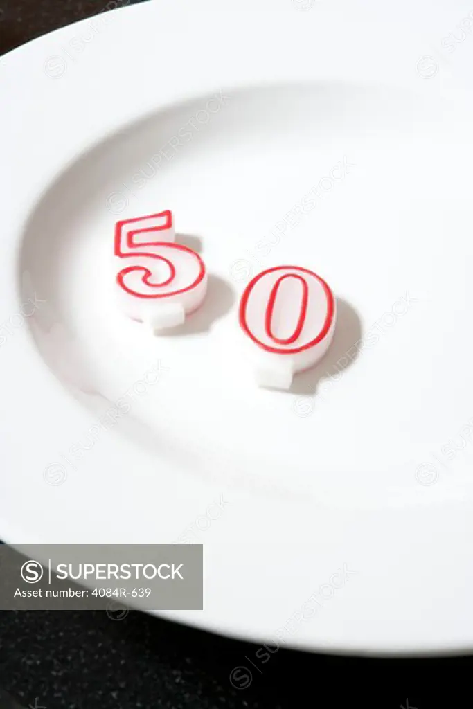 Number 50 candles