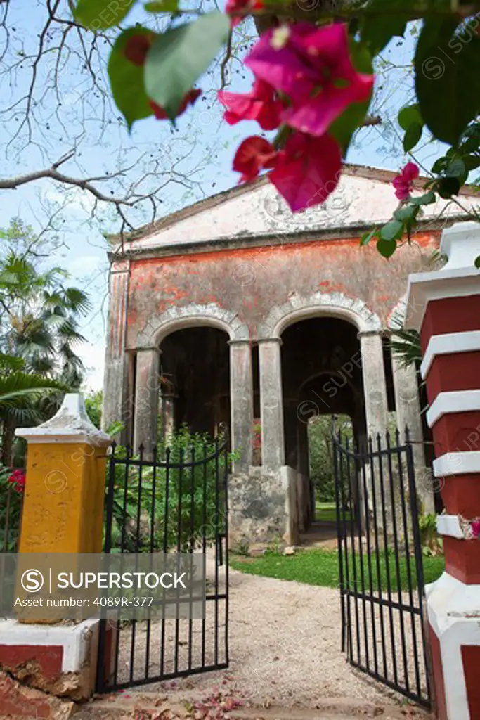 Entrance of an old building, Yucatan, Mexico