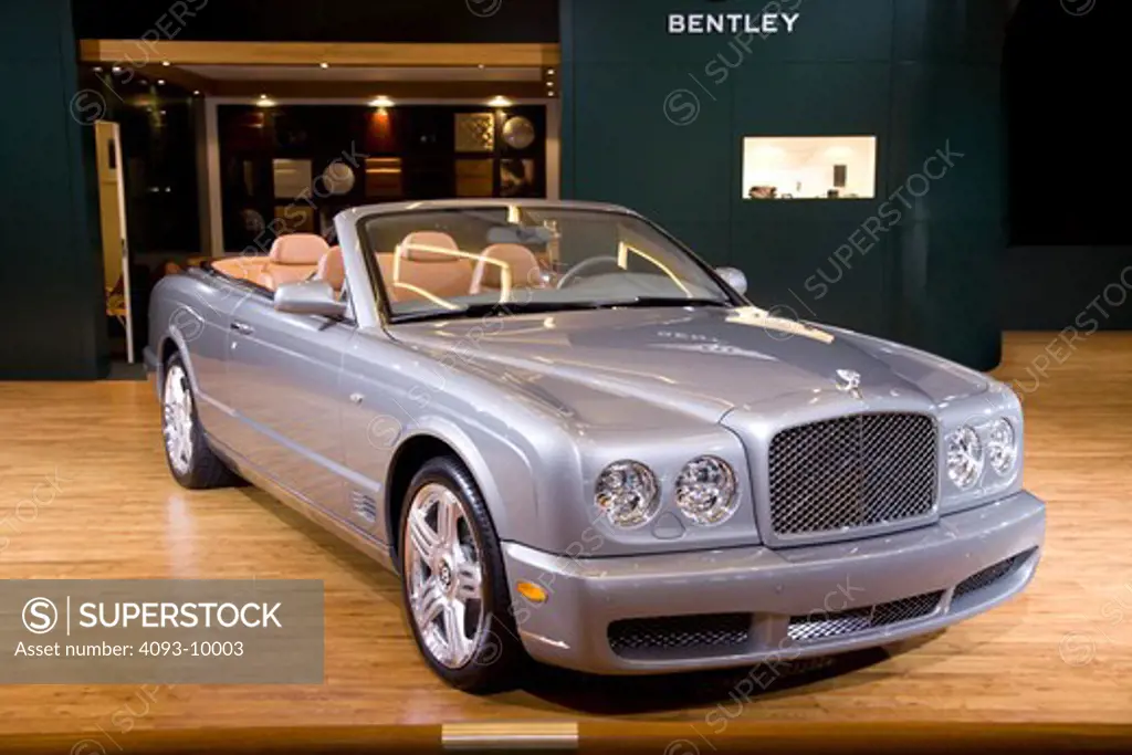 Front 3/4 view of a 2009 Bentley Azure T Convertible shown at the 2008 Los Angeles International Auto Show