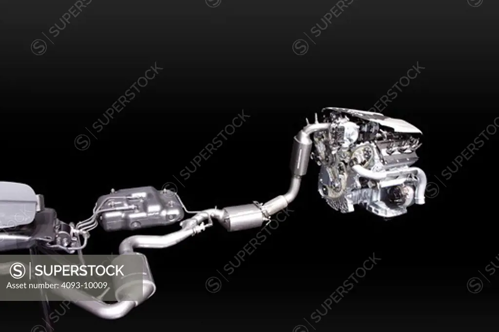 2009 Audi 3.0 Liter TDI Turbo Diesel engine. Cutout / outside of vehicle.