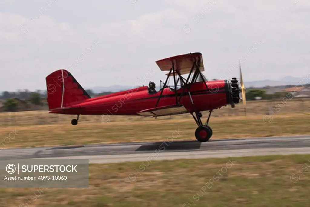 A Meyers OTW departing Flabob airport in Riverside, CA. The Meyers OTW ( Out To Win ) was a 1930s United States training biplane designed by Allen Meyers and built by his Meyers Aircraft Company from 1936 to 1944.