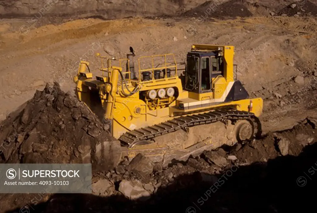 bulldozer earth mover yellow