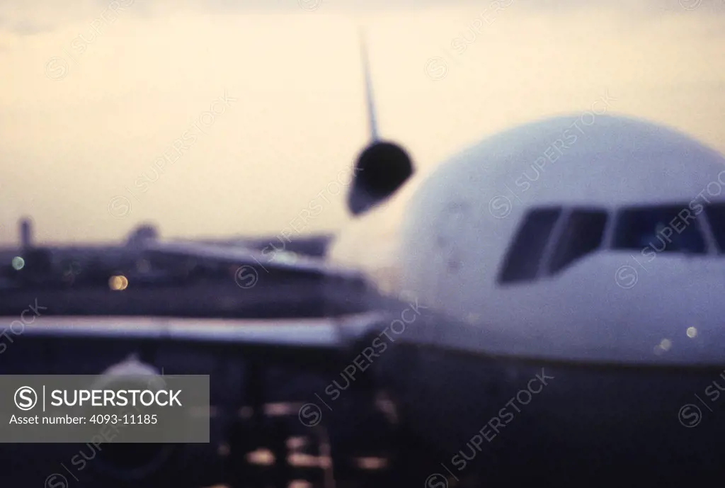 McDonnell Douglas Jets Fixed Wing Commercial Aviat Airplanes DC-10 white focus