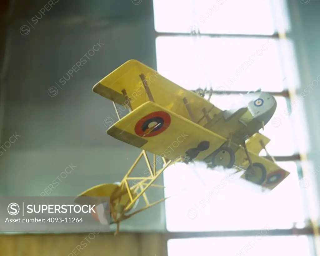 low angle Prop Fixed Wing biplane Aviat Airplanes yellow model windows