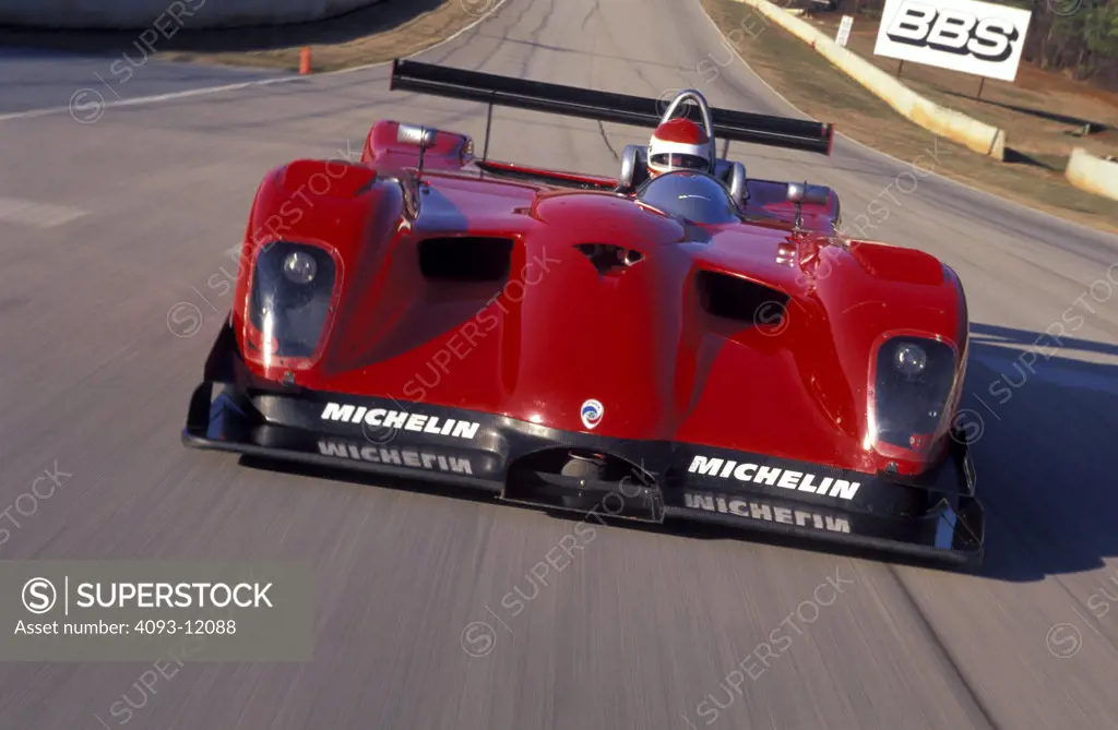Panoz LMP 2002 race car head on street
