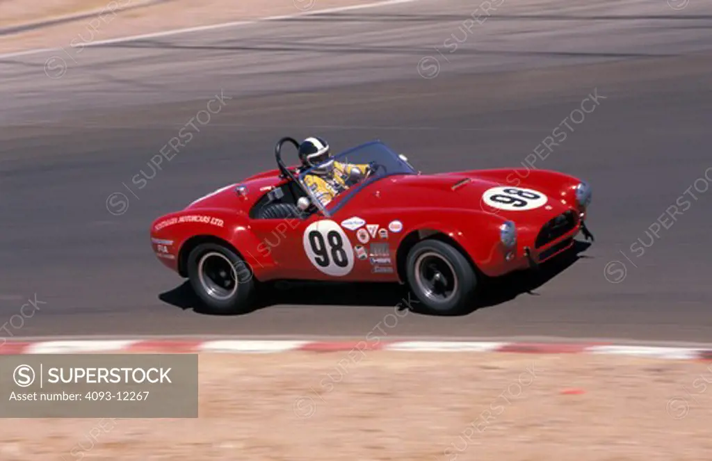 Shelby Cobra 427 1965 #98 Bob Bondurant driver red 1960s race car street
