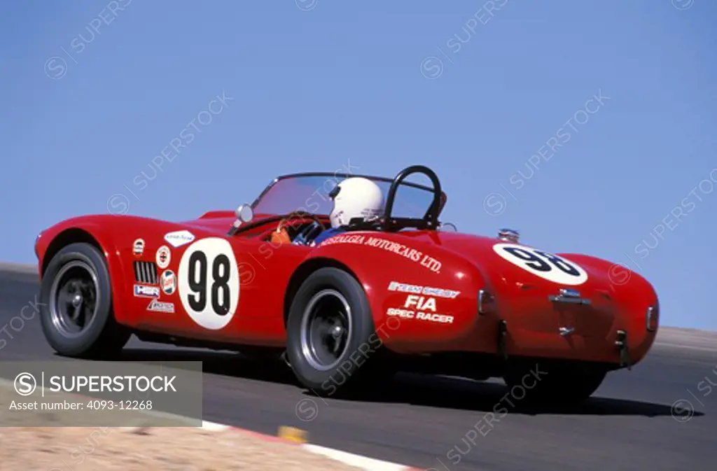 Shelby Cobra 427 1965 #98 Bob Bondurant driver red 1960s race car street