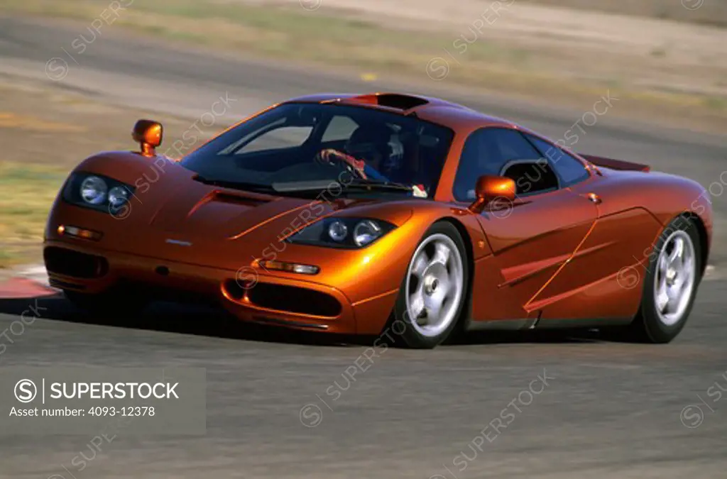 McLaren F1 1997 1990s orange cornering handling Buttonwillow