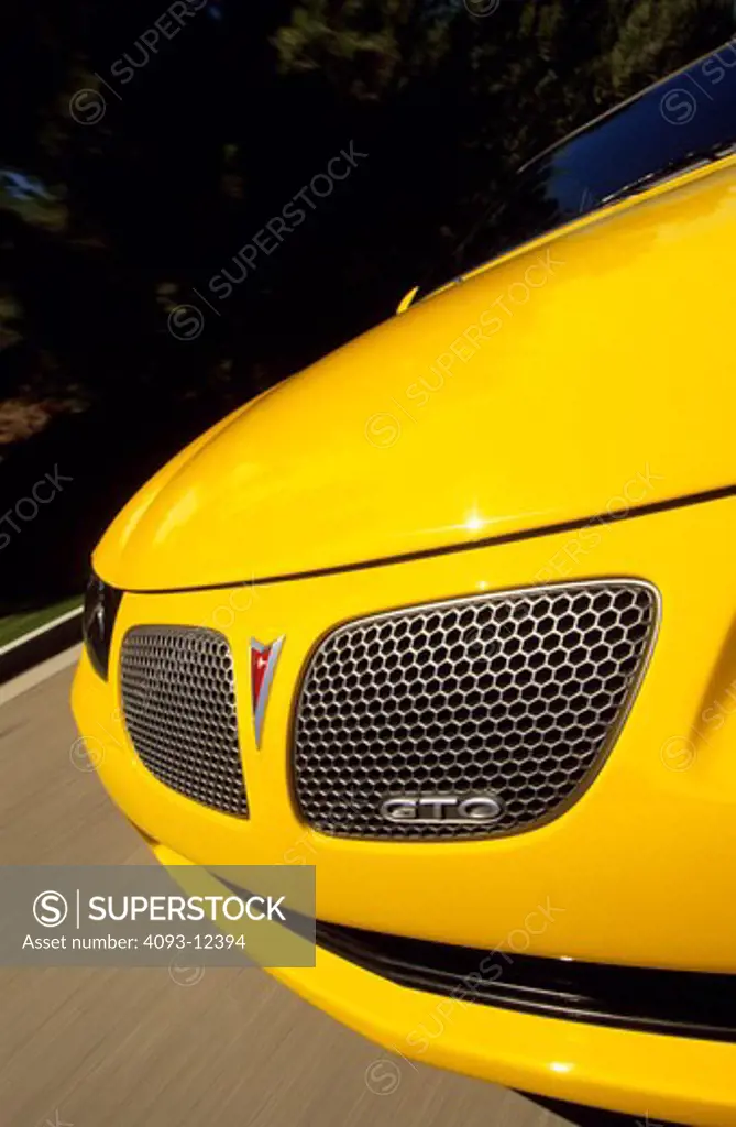 detail Pontiac GTO 2004 yellow grille street