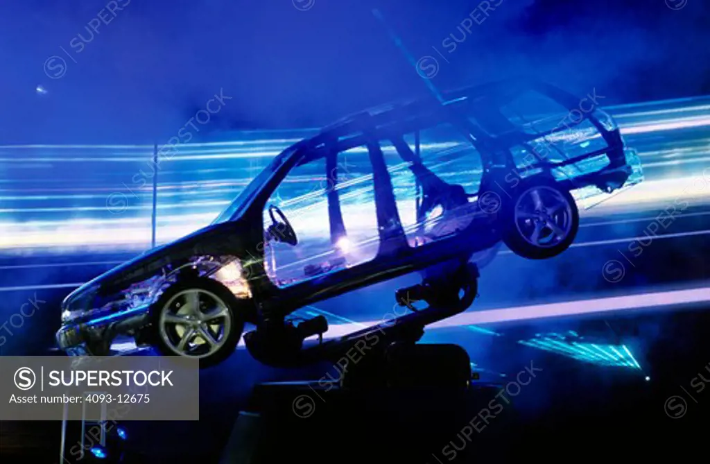 Subaru Legacy frame chassis light show display