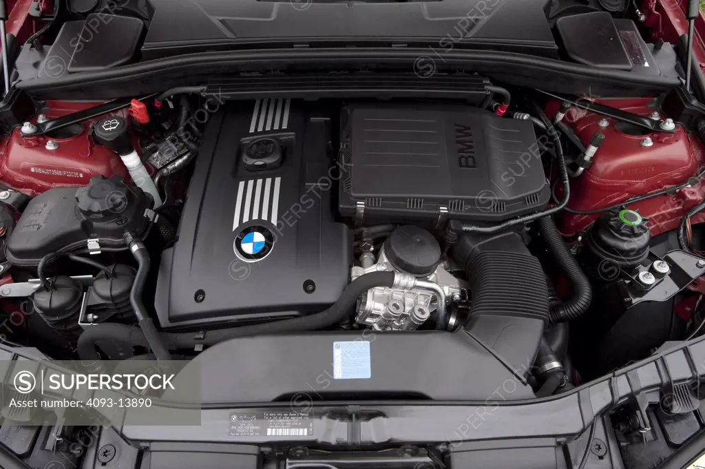 BMW 135i engine, close-up