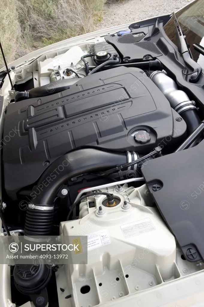 2008 Jaguar XKR engine, close-up