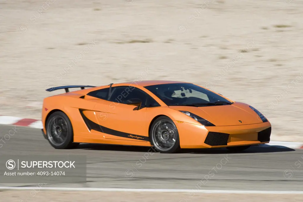 Lamborghini Gallardo Superleggera on race track, side view