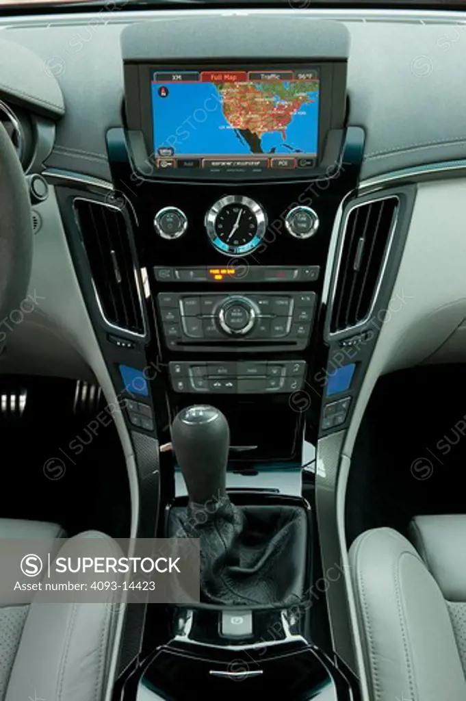2009 Cadillac CTSV, interior, close-up of gear box