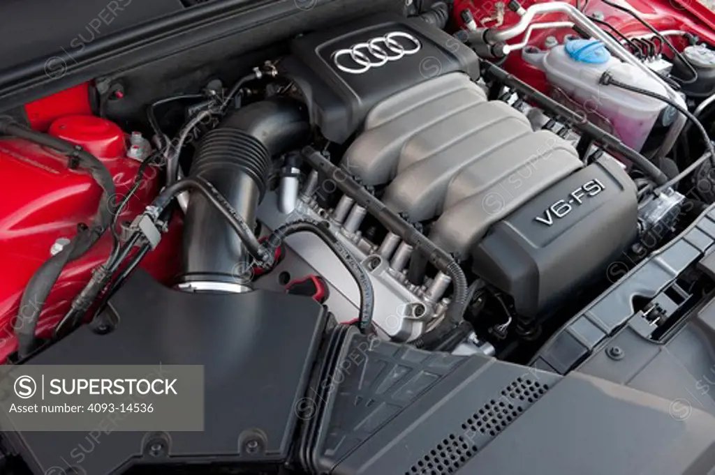 2009 Audi A4 close-up of engine