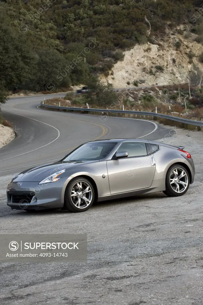 2009 Nissan 370Z on road, side view