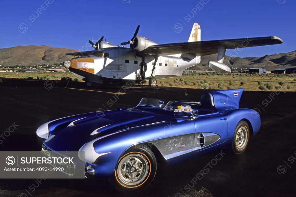 Prop Grumman General Aviation Fixed Wing Aviat Airplanes Corvette SR-2 1957 1950s blue HU-16 Albatross silver street German